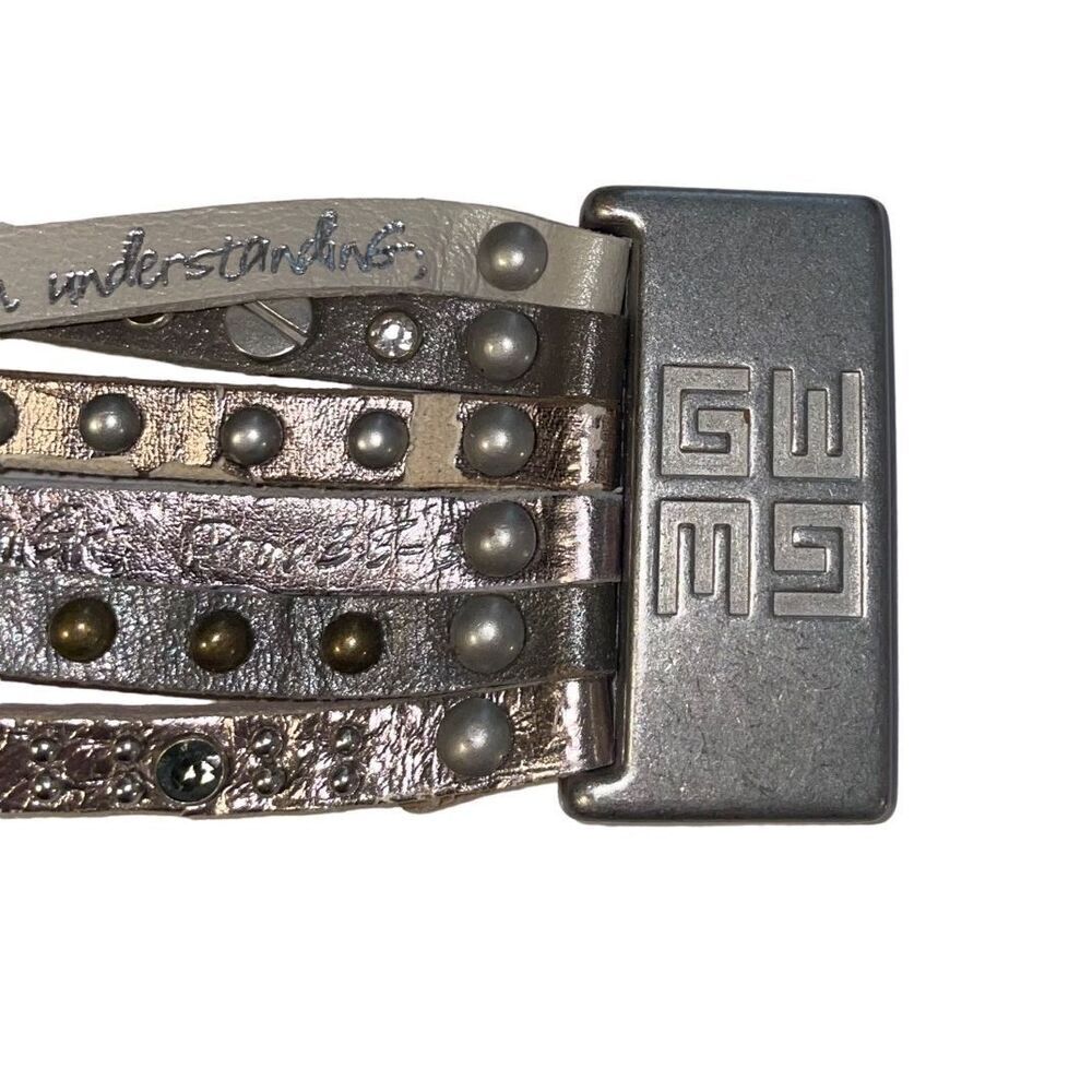 Good Work(s) Leather Six Strand Inspirational Bracelet